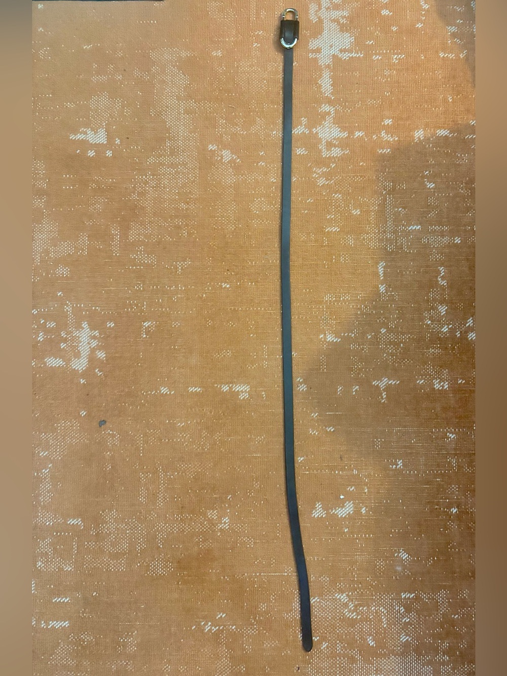 Anthropologie Skinny Black Leather Belt - Medium, No holes